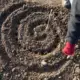 Getreidespirale säen bei der Winterführung von Jedem Hof sein Korn auf Haus Bollheim